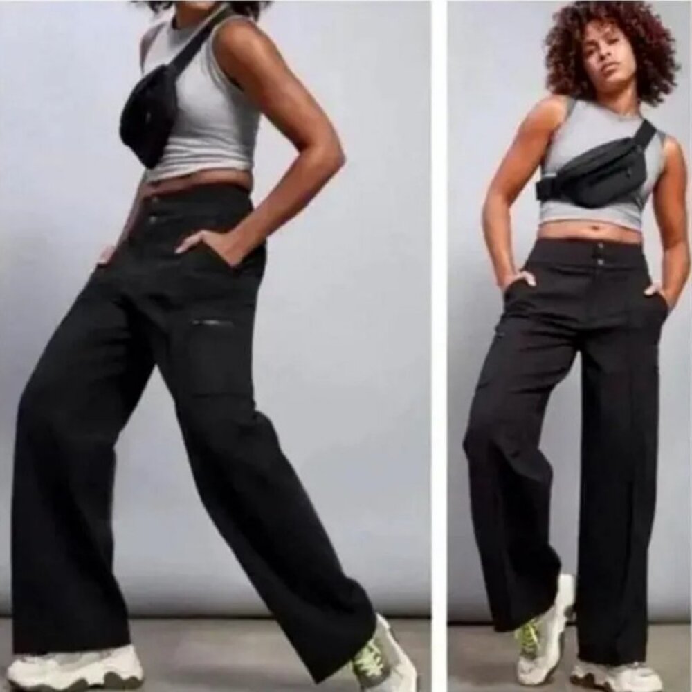 NWT ATHLETA Venice Heathered Cargo Pant Heavy Knit Wide Leg